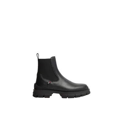 Moncler Collection Bottes Chelsea En Cuir Hevea In Black