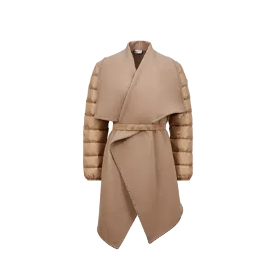 Moncler Collection Cape En Feutre De Laine In Brown