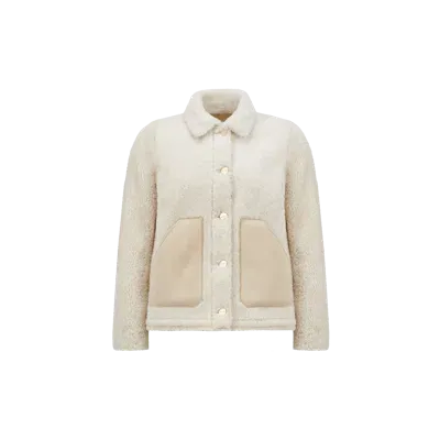 Moncler Collection Doudoune Akebie En Shearling In White