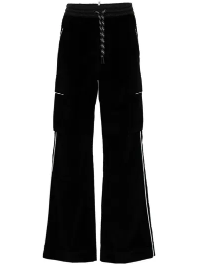 Moncler Corduroy Jogging Trousers In Black