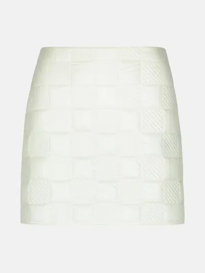 Moncler Cream Polyamide Miniskirt