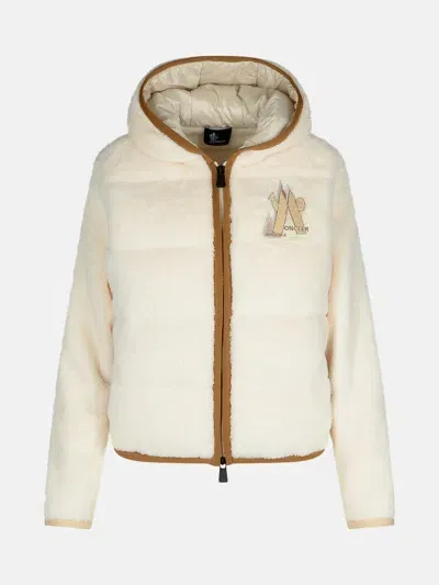 Moncler Cream Polyester Blend Sweatshirt In White