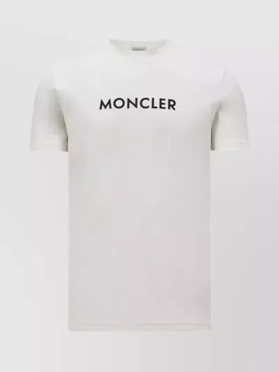 Moncler Logo Cotton Jersey T-shirt In White