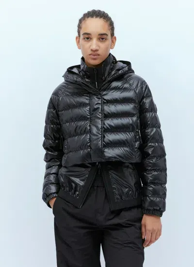 Moncler Criseide Convertible Short Down Jacket In Black