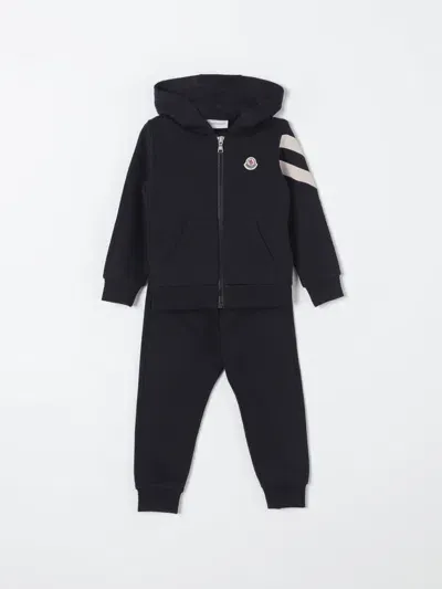 Moncler Kids' Cotton Fleece Sweatshirt & Sweatpants In Midnight Blue