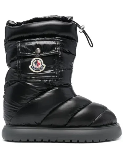 Moncler Gaia Quilted Shell Boots In Black