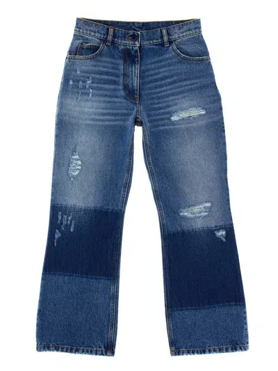 Moncler Genius Jeans With Star Inlays 8 Moncler Palm Angels In Navy