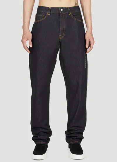 Moncler Genius Cotton Denim Jeans In Blue