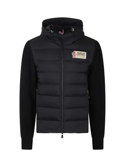 Moncler Cardigan Tricot In Black