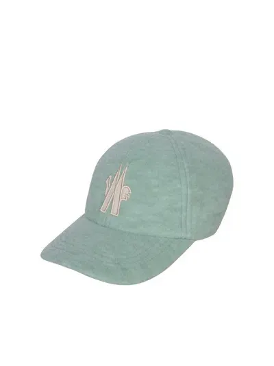 Moncler Grenoble Logo Embroidered Baseball Cap In Green