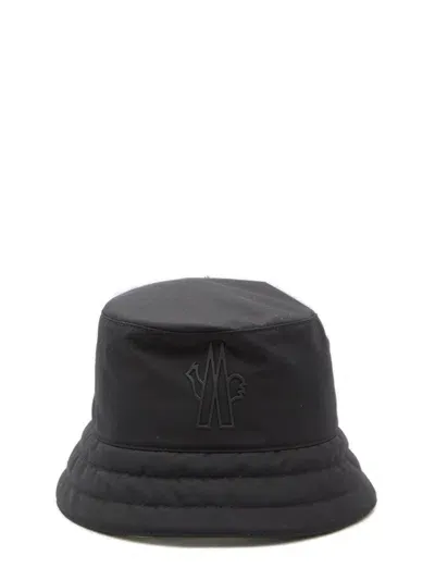 Moncler Grenoble Logo Printed Bucket Hat In Black