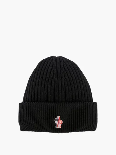 Moncler Grenoble Logo Embroidered Beanie In Black