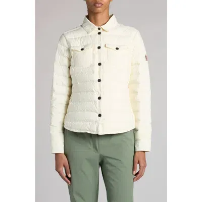 Moncler Grenoble Rozes Day-namic Quilted Down Shirt Jacket In Sand