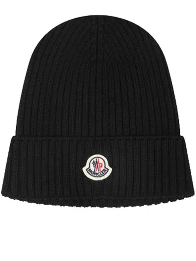 Moncler Grenoble Tricot Beanie Accessories In Black