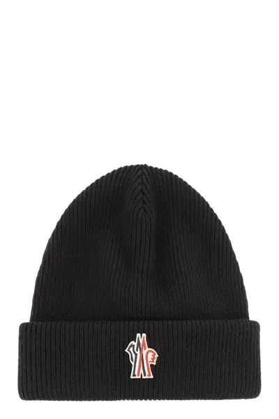 Moncler Grenoble Wool Cap In Black