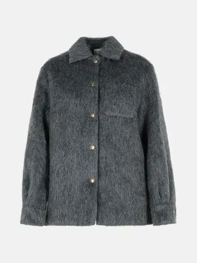 Moncler Grey Wool Blend Jacket