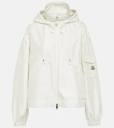 Moncler Hemar Logo Raincoat In White