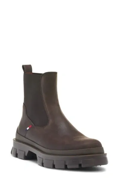 Moncler Hevea Lug Sole Chelsea Boot In Coffee Bean