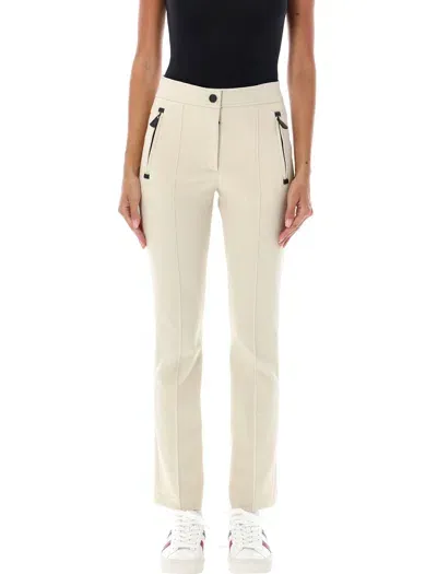 Moncler High-waist Technical Trousers In White