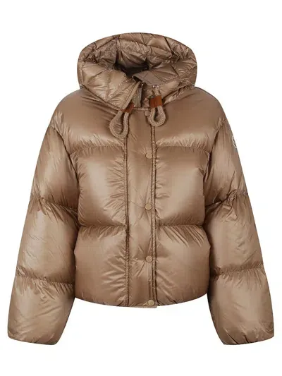 Moncler Borey Padded Jacket In Brown