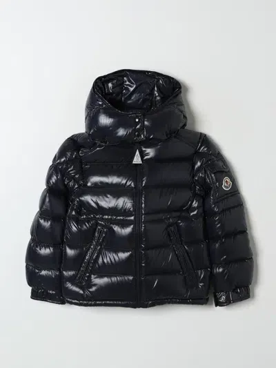 Moncler Jacket  Kids Color Blue In Black