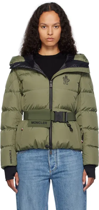 Moncler Khaki Cp Bouquetin Down Jacket In 821 Sage