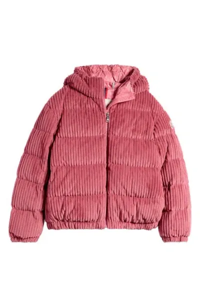 Moncler Kids' Arline Corduroy Down Jacket In Pink