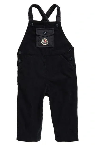 Moncler Kids' Corduroy Overalls In Blue