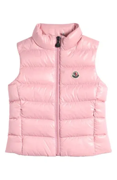 Moncler Kids' Ghany Down Puffer Vest In Rose Pink