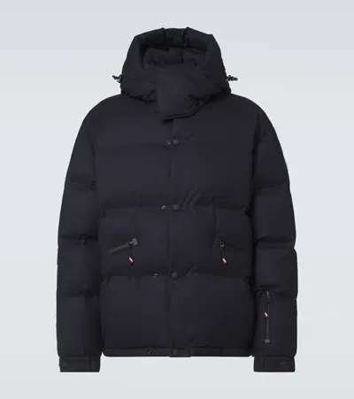 Moncler Krun Virgin Wool Down Ski Jacket In Blue