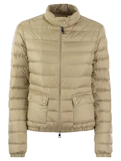 Moncler Lans Short Down Jacket In Beige