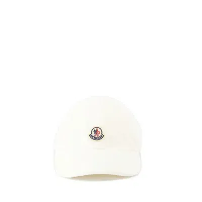 Moncler Logo Patch Baseball Cap In White