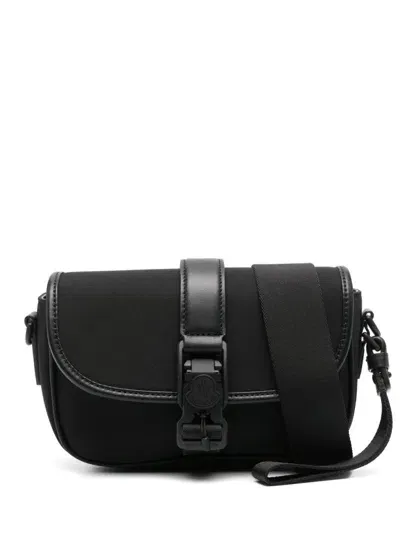 Moncler Logo-print Crossbody Bag In Black