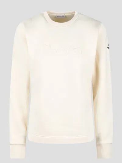 Moncler Logo Sweatshirt In White