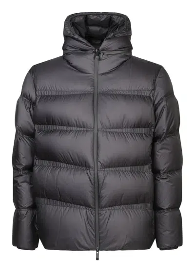 Moncler Masac Nylon Down Jacket In Black