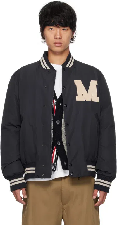 Moncler Lateltin Varsity Jacket In Blue