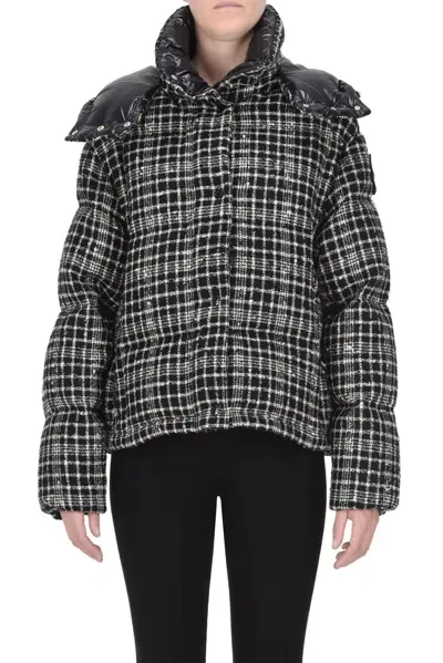 Moncler Outrage Hooded Down Jacket In Black