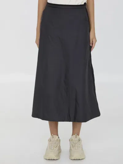 Moncler Padded Midi Skirt In Black