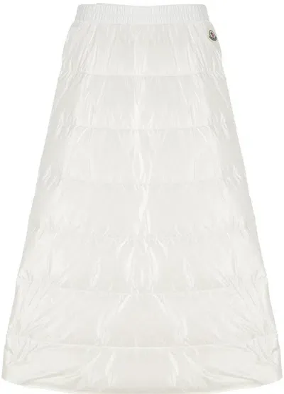 Moncler Padded Midi Skirt In White