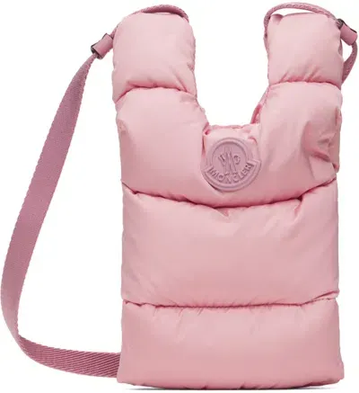 Moncler Pink Legere Down Shoulder Bag In 523 Pink