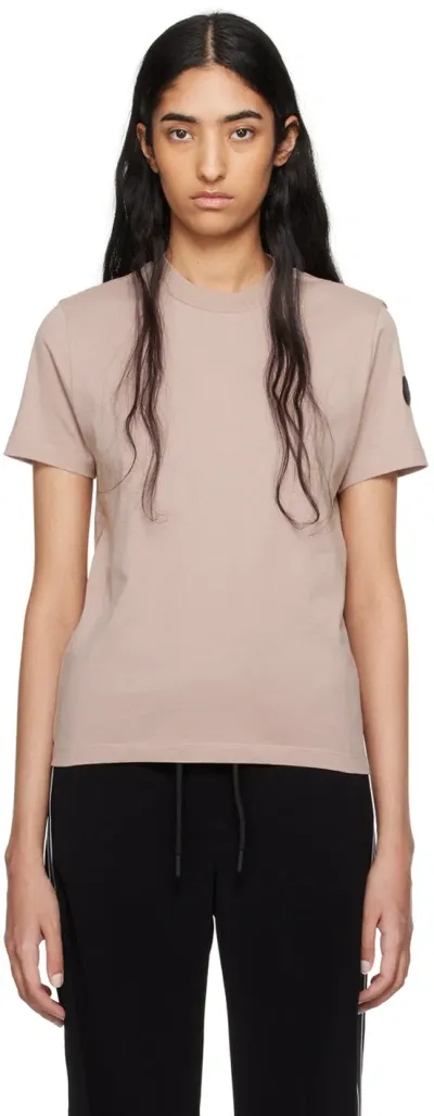 Moncler Pink Pleated T-shirt In 51t Etherea