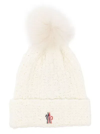 Moncler Pompom Beanie In Neutrals