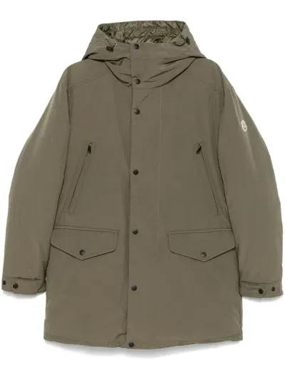 Moncler Prefouns Coat In Green