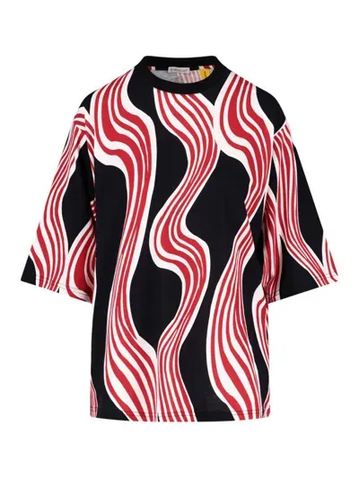 Moncler Printed T-shirt In Negro