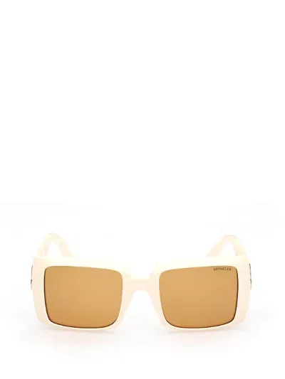 Moncler Eyewear Round Frame Sunglasses In White