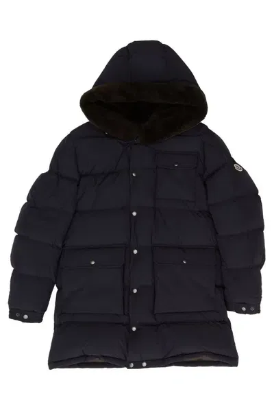 Moncler Rowan Long Parka In Navy