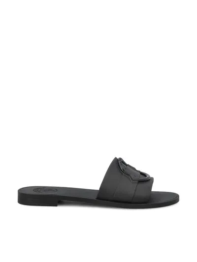 Moncler Sandals In Black