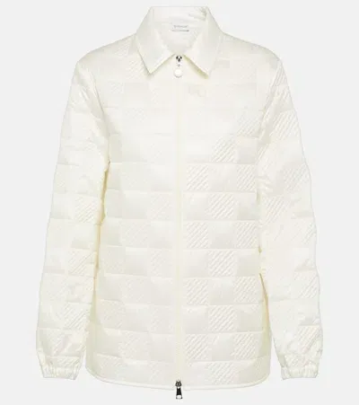 Moncler Satin Jacket In White