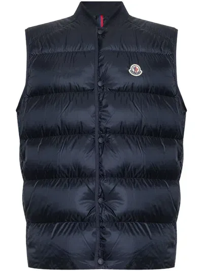 Moncler Serot Nylon Down Vest In Navy