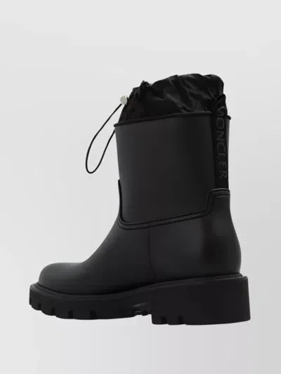 Moncler Lug Sole Slip-on Ankle Boots In Black